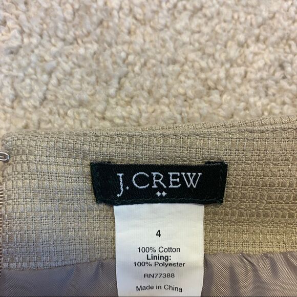 J.CREW tan brown mini skirt size 4 - Picture 4 of 9